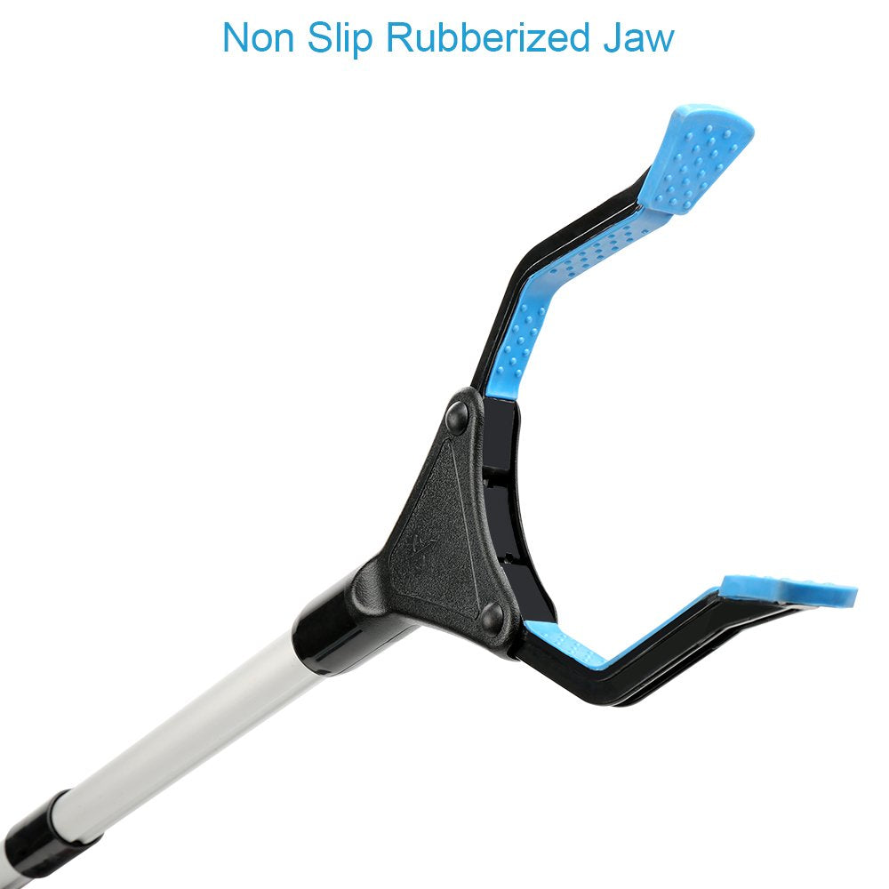 Grabber Reacher Tool, 32" Grabbers for Elderly, Lightweight Extra Long Handy Trash Claw Grabber, Mobility Aid Reaching Assist Tool for Trash Pick Up, Nabber, Litter Picker, Arm Extension (Blue) ZAYAD