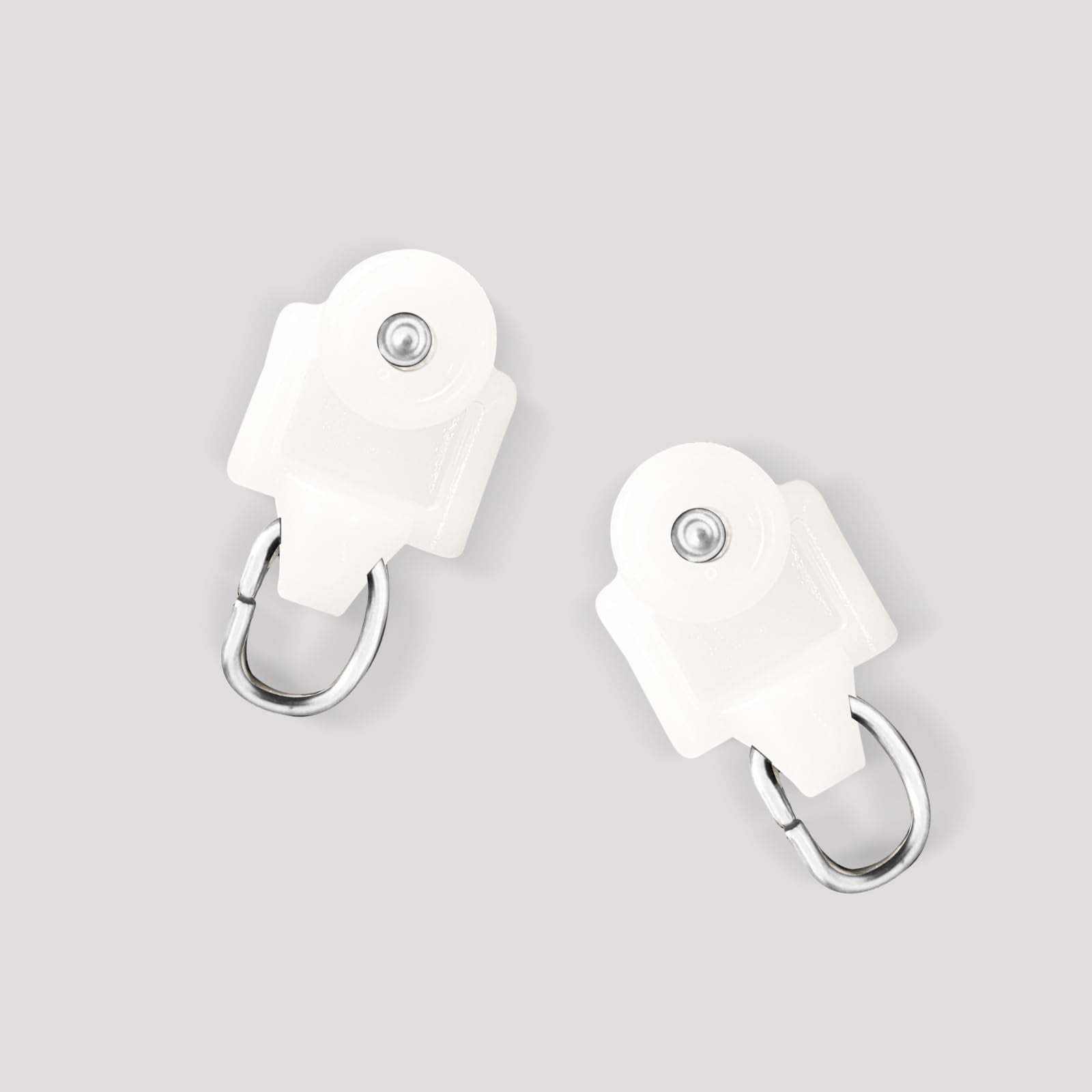Hoeflife Curtain Track Pulleys, 20PCS White hoeflife