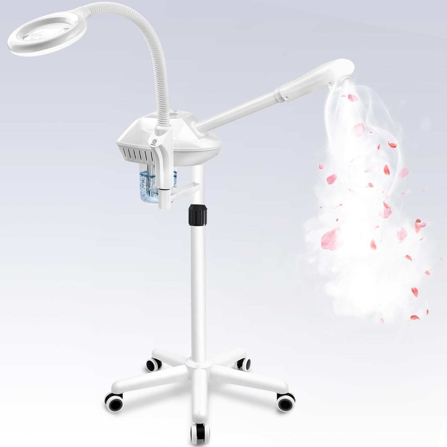 Salon Señor Facial Steamer Professional,2-in-1 Facial Steamer with 5X Magnifying Lamp,Ozone Facial Steamer for Facial deep Cleaning,Esthetician Facial Steamer for Home or SPA Use Salon Señor