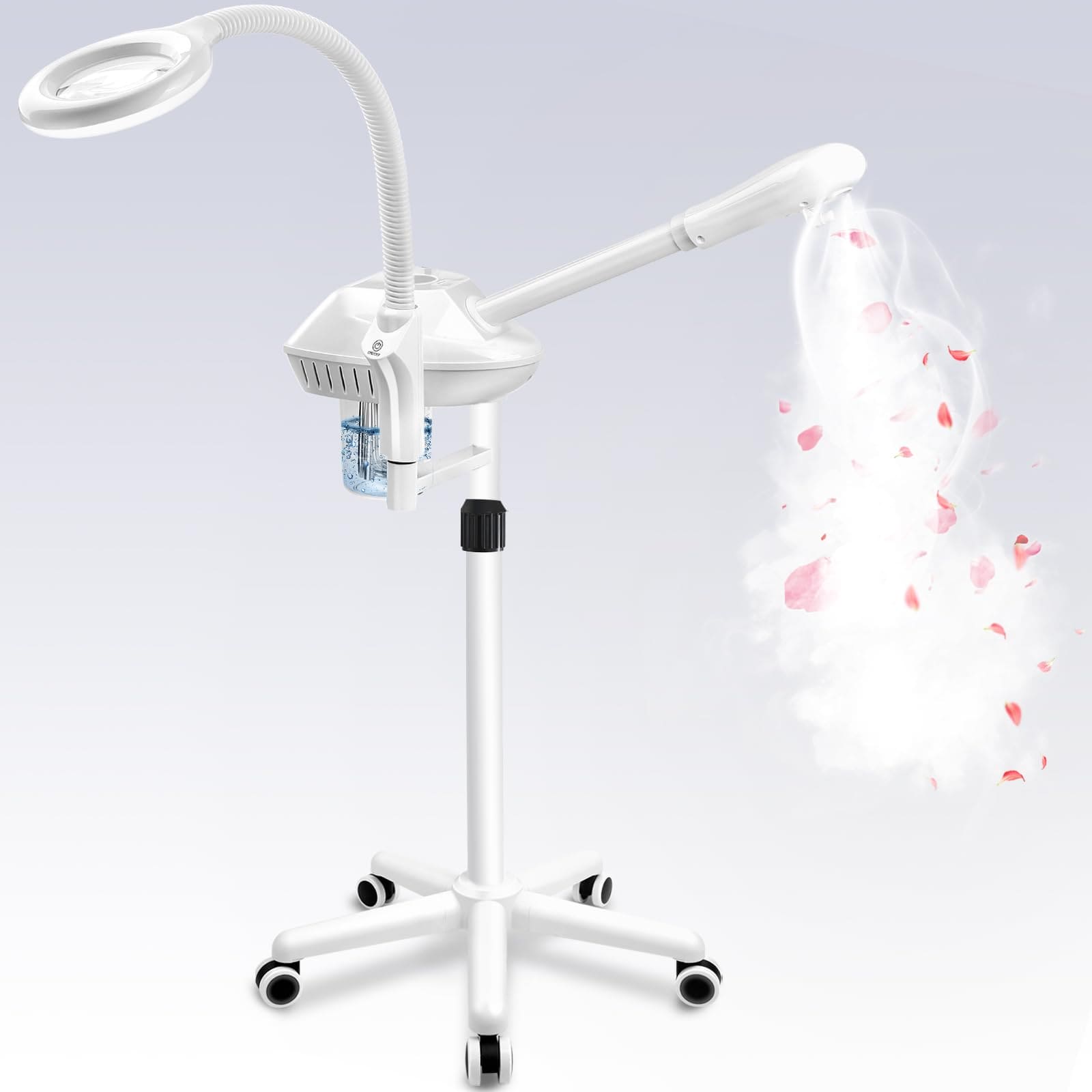 Salon Señor Facial Steamer Professional,2-in-1 Facial Steamer with 5X Magnifying Lamp,Ozone Facial Steamer for Facial deep Cleaning,Esthetician Facial Steamer for Home or SPA Use Salon Señor