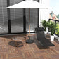 Outsunny Folding Chaise Lounge Pool Chairs, Outdoor Sun Tanning Chairs with Pillow, Reclining Back, Steel Frame & Breathable Mesh for Beach, Yard, Patio, Black ebuys