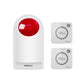 Remote Emergency Strobe Siren Alarm Kit Waterproof Outdoor Loud Panic SOS Warning System for Business Home Shop Hotel School 300ft 1 Red Flashing Siren+ 2 Call Buttons ebuystt