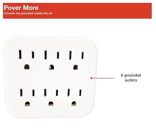 STRATA 6-OUTLET SURGE PROTECTOR - FL-JC23 MEGA