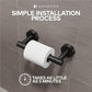 Day Moon™ Matte Black Toilet Paper Holder - Black Toilet Paper Holder Wall Mount - Modern Toilet Paper Roll Holder Black Matte Toilet Paper Holder - Black Bathroom Toilet Paper Holder Day Moon Designs