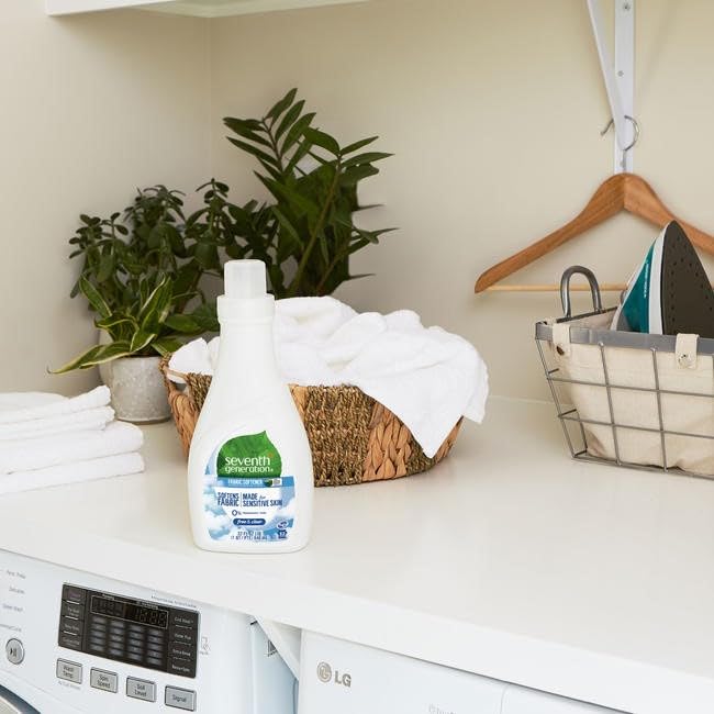 Natural Fabric Softener Liquid, 42 Loads Free & Clear 32.0fl oz (pack of 2) Natural and Co.
