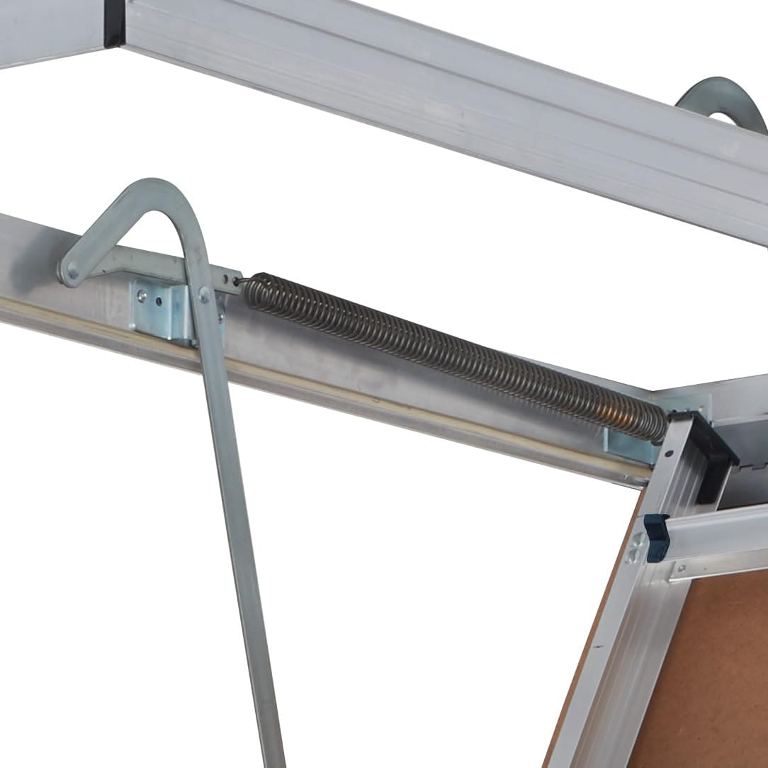 LITE 10-Foot Aluminium Attic Ladder 56" W x 22.5" H, 375-Pound Load Capacity, Type IAA, AP2240MS ebuys