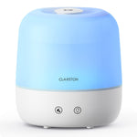 Clarston 2L Cool Mist Humidifier for Bedroom with 360° Adjustable Nozzle, High and Low Mist Levels, Ultra-Low Noise, Light-Off, No BPA, Auto Shut Off, Ideal Baby Humidifier with Easy Top Filling CLARSTON