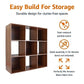 Storage Cube Shelf Organizer, 9 Cubes, Espresso, 11.7"D x 35.9"W x 35.9"H EBUYSTT