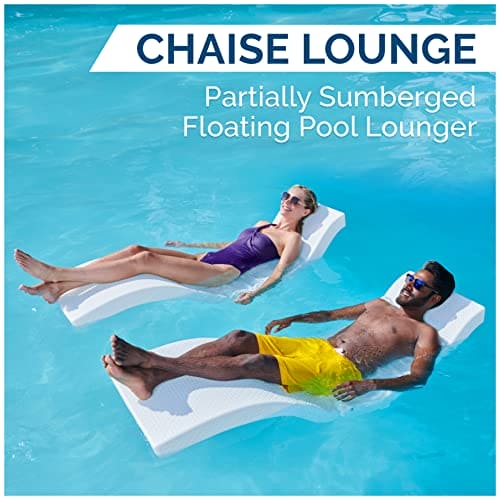 SwimWays Terra Sol Sonoma 2-in-1 Adult Pool Floats & Patio Lounge Chair, Durable Beach Chair & Outdoor Chaise Lounge, White ebuys