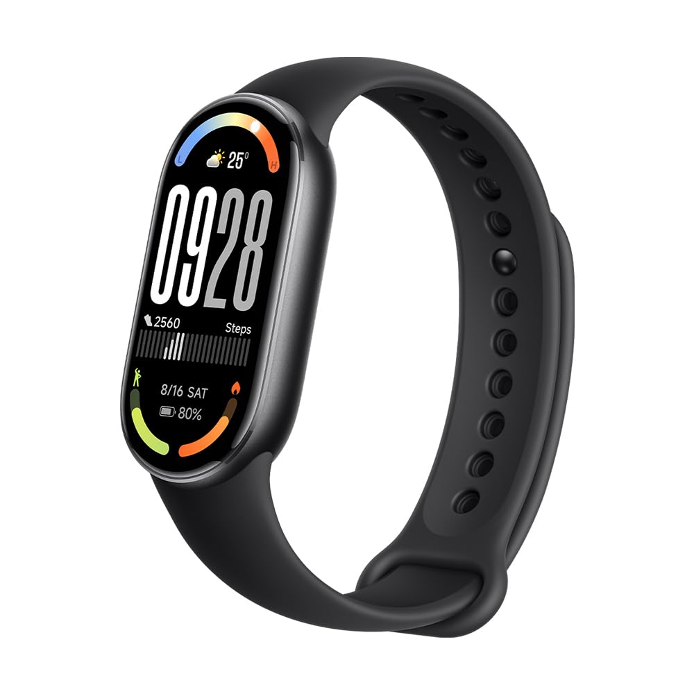 XIAOMI Mi Smart Band 10 (2025) Global Version - 1.72" AMOLED Display | 21 Days Battery Life | Touchscreen, Multi-Sport Tracker, Activity Tracker, Heart Rate Monitor | BT5.4 - (Midnight Black) XIAOMI