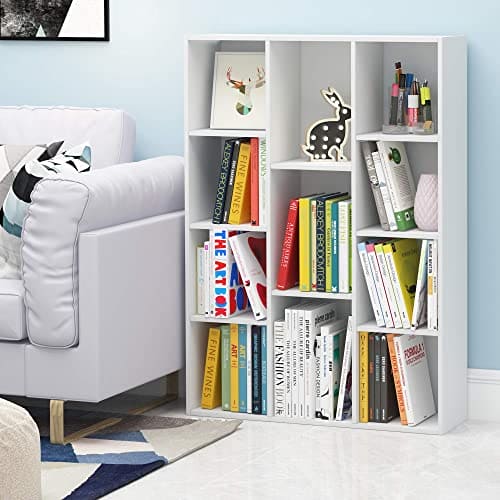 Furinno Luder Book / Storage Shelf Organizers , 11-Cube, White- B084PLF6N2 ebuys