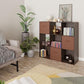Storage Cube Shelf Organizer, 9 Cubes, Espresso, 11.7"D x 35.9"W x 35.9"H EBUYSTT