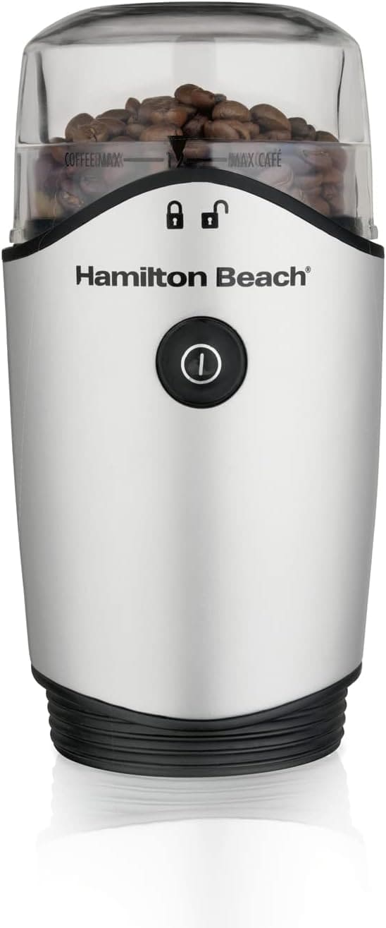 Hamilton Beach 4.5oz Electric Coffee Grinder For Beans, Spices & More, Stainless Steel Blades, Silver (80350RV) Argos Distributors