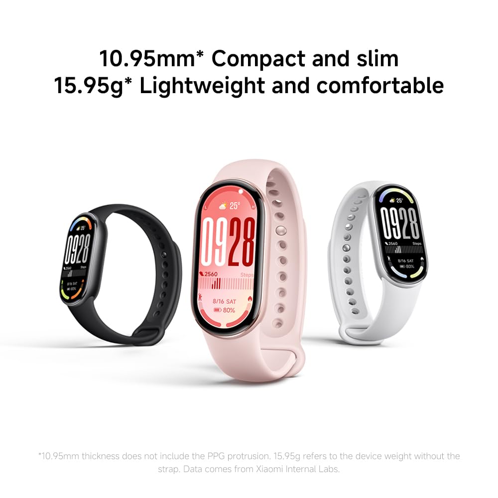 XIAOMI Mi Smart Band 10 (2025) Global Version - 1.72" AMOLED Display | 21 Days Battery Life | Touchscreen, Multi-Sport Tracker, Activity Tracker, Heart Rate Monitor | BT5.4 - (Midnight Black) XIAOMI