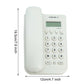 Corded Basic Landline Phone, TelPal FSK/DTMF Simple Caller ID Telephone with LCD Incoming Call Number Display, Small Desk/Wall Mountable Analog Phone for Home Office (White) TelPal