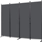 Wall Divider, 4 Panel Room dividers and Folding Privacy Screens with Wider Support Feet, 6 Ft Portable Privacy Screen for Room Separator, 88" W X 71" H, Grey ebuystt