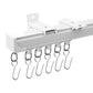 MaKefeile Ceiling Curtain Tracks 9FT,Curtain Track Wall Mount,Ceiling Mounted Sliding Door Curtains Rails Outdoor Extra Long Curtains Rod Room Divider Track for Living Bedroom with Hooks,White MaKefeile