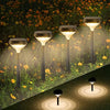 Linkind Solar Pathway Lights 8 Pack, Solar Lights Outdoor for Christmas Decorations, Warm White Solar Path Lights Waterproof, Solar Christmas Lights for Walkway Yard Landscape Garden