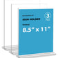 newnewshow 8.5x11 Acrylic Sign Holder 3 Pack Vertical Double-Sided Display (Optional 8.5x11 8.5x5.5 5x7 Horizontal and Vertical) newnewshow
