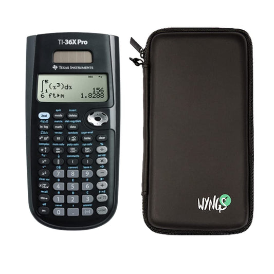 TI 36 X Pro Engineering Scientific Calculator + WYNGS Protective Case Black WYNGS