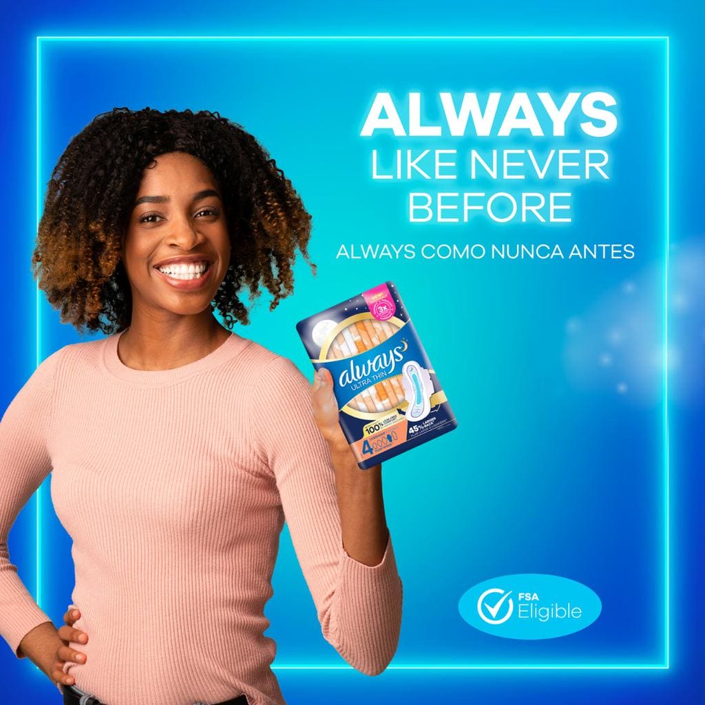 Always Ultra Thin Overnight Pads 2 Packs / 40 Units GET UP TO 100% LEAK FREE COMFORT for a perfect night's sleep -406586 ebuystt