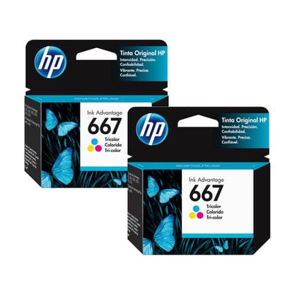 HP Ink Cartridge 667 Tricolor Original - The 667 cartridge offers intensity, precision and reliability that only Original HP inks can provide -  398147