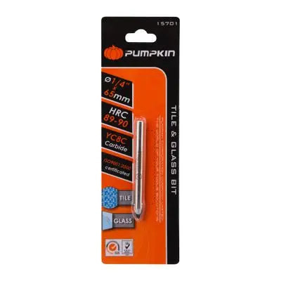 BIT DRILL PUMPKIN GLASS &amp; TILE 1/4" - PM15701 - SKU 47732 MEGA