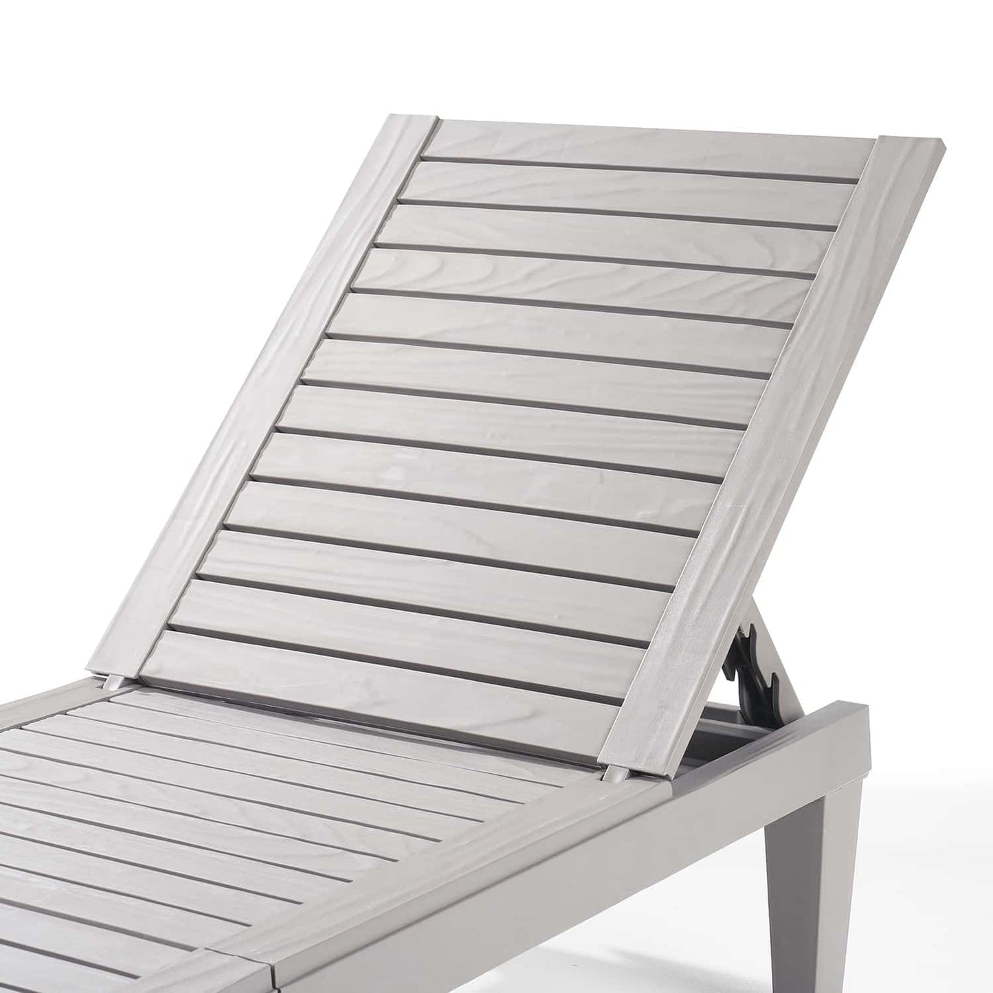 Nestl Patio Chairs - Waterproof Outdoor Chaise Lounge Chair, Set of 4 Adjustable Lawn Chairs, Lightweight Grey Chaise Lounge Outdoor ebuys