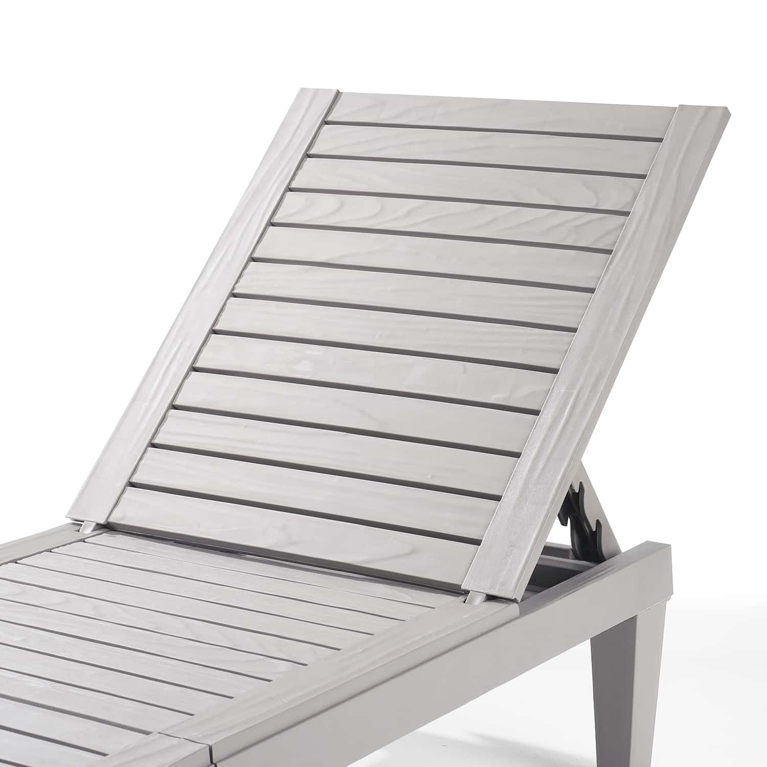 Nestl Patio Chairs - Waterproof Outdoor Chaise Lounge Chair, Set of 4 Adjustable Lawn Chairs, Lightweight Grey Chaise Lounge Outdoor ebuys
