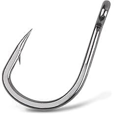 Saltwater Live Bait Fishing Hooks- 35pcs Inline Circle Hooks Catfish Bait Fish Hooks 2X Strong Stainless Steel Hooks for Big Game Fishing-Size 12/0-35pcs ebuystt