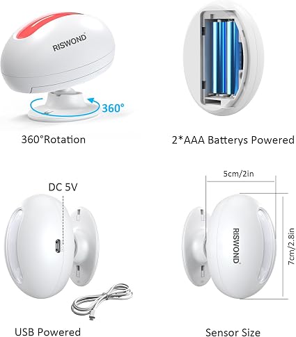 Motion Sensor Door Chime, Wireless Motion Alarm Indoor for Business Entry- ebuystt