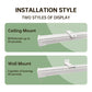 MaKefeile Ceiling Curtain Tracks 9FT,Curtain Track Wall Mount,Ceiling Mounted Sliding Door Curtains Rails Outdoor Extra Long Curtains Rod Room Divider Track for Living Bedroom with Hooks,White MaKefeile