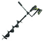 Earth Auger - 6" Wide x 32" Deep - Electric Post Hole Digger - Handles - Hole Digger for Fence Posts MightyPhine