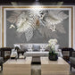 Kitchen Wallpapers,Photo Wallpaper 3D Plant Beautiful Leaves Self-Adhesive Wall Murals Art Wall Photo Print Picture Design Wall Paper for Living Room Bedroom Home Decoration , 140 x 70 cm (WxH) ZLJBB