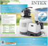 INTEX Krystal Clear Sand Filter Pump for Above Ground Pools with 2100 Gallons Per Hour Flow Rate, Improved Circulation, and Easy Installation