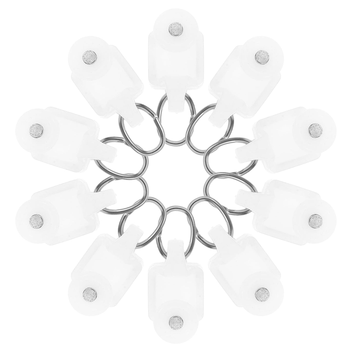 SEWACC 50pcs Curtain Track Rollers Curtain Rail Pulleys Runners Ceiling Curtain Track Hooks White Plastic Drapery Rail Gliders Curtain Rail Accessories SEWACC