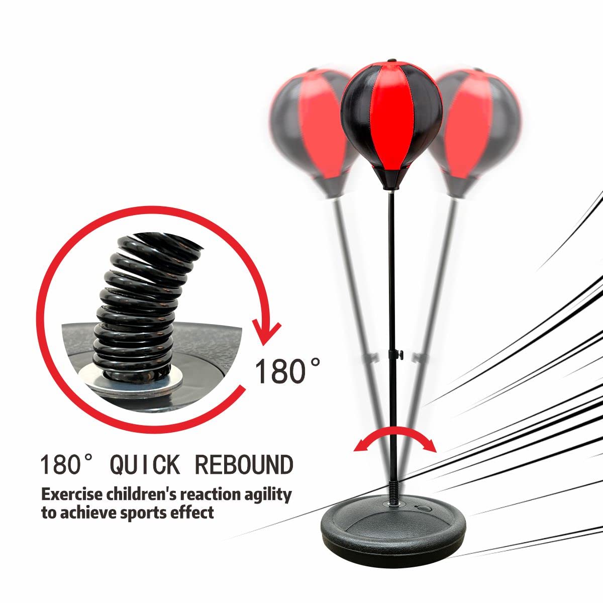 Punching Bag for Kids, 3-12 Adjustable Boxing Equipment with Boxing Gloves, Boxing Set as Boys & Girls Toys Gifts EBUYSTT