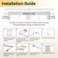 FELIDESIGN Curtain Track, Ceiling Curtain Track for Room Divider, Ceiling Mount Rail Set with Roller Hooks, White, 6ft - 9ft FELIDESIGN