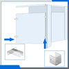 Blulu 4 Pcs Toilet Partition Panel Bracket Set 2-Ear Urinal Screen Brackets & U Shaped Brackets for 1 in. Panels with Fasteners Bathroom Stall Hardware for New installations or Repairs