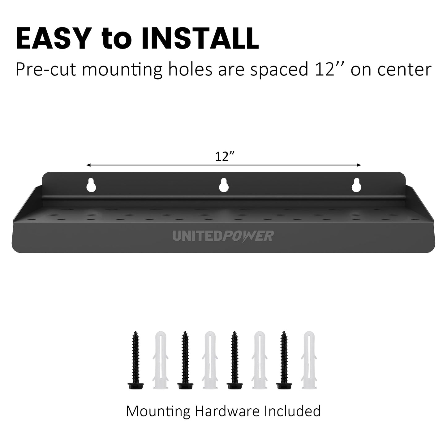 UNITEDPOWER Screwdriver Holder, Wall Mount Storage Rack Organizer for Workshop, Shed, Garage, Home, Stores up to 32 Screwdrivers or Small Tools UNITEDPOWER