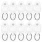 SEWACC 50pcs Curtain Track Rollers Curtain Rail Pulleys Runners Ceiling Curtain Track Hooks White Plastic Drapery Rail Gliders Curtain Rail Accessories SEWACC