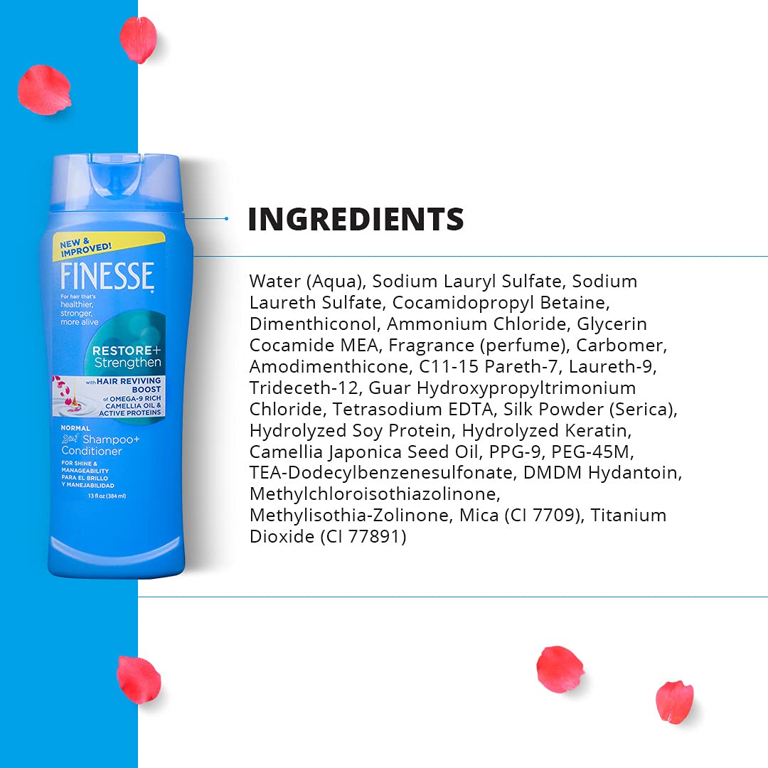 Finesse 2 in1 Restore & Strengthen Shampoo & Conditioner 13oz - 06799050143 Pie's Variety Store