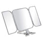 Danielle Creations 3-Way Foldable Travel Makeup Mirror with Built in Stand and Handle, Silver ebuystt