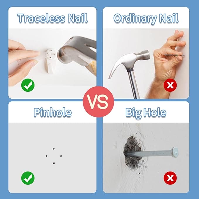 Multipurpose Nail- In- hooks Assocated Size 14 Pieces in pack, Ideal for hanging Pictures and Decorations - HY0052 ebuystt