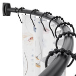 Chrsouly Curved Shower Curtain Rod, Heavy Duty, Adjustable 42-72 inch Chrsouly