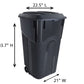 United Solutions 32 Gallon Wheeled Outdoor Garbage Can with Attached Snap Lock Lid and Heavy-Duty Handles, Black, Heavy-Duty Construction, Perfect Backyard, Deck, or Garage Trash Can, 2 Pack United Solutions