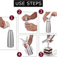 Professional Whipped Cream Dispenser Stainless Steel Cream Whipper, Durable Whip Cream Canister Whipping Siphon with 3 Decorating Nozzles, 1-Pint Gourmet Cream Whipper Thsinde