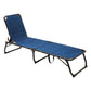 SUNNYFEEL Folding Lounge Chair Patio Chaise, Outdoor Portable Sun Lounger, Folding Camping Cot, with Adjustable Backrest and Removable Pillow for Outside Beach, Sunbathing, Pool, Lawn, Deck ebuys