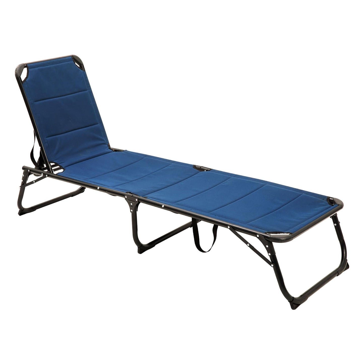 SUNNYFEEL Folding Lounge Chair Patio Chaise, Outdoor Portable Sun Lounger, Folding Camping Cot, with Adjustable Backrest and Removable Pillow for Outside Beach, Sunbathing, Pool, Lawn, Deck ebuys