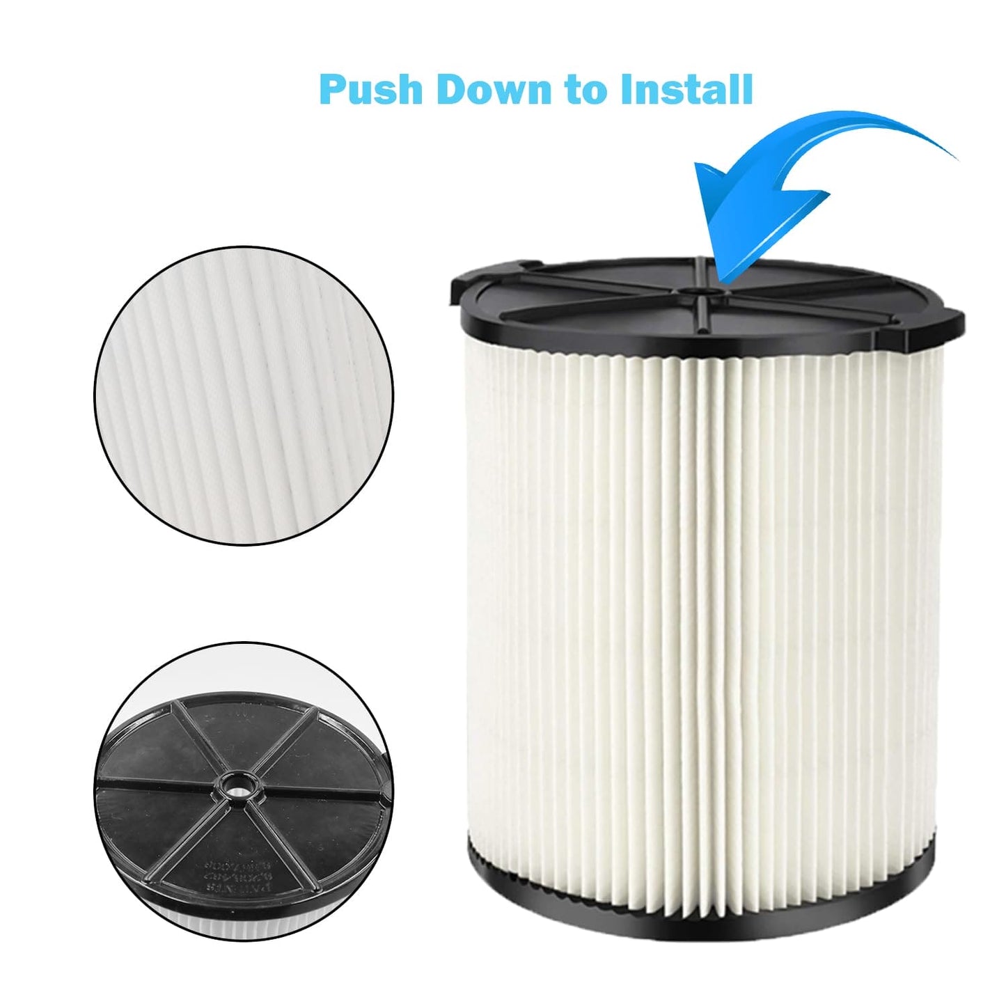 2 Pack VF4000 Filter for RIDGID Wet Dry Vac 5-20 Gallons and 2 Pack VF3502 Vacuumc Bags for Ridgid 12-16 Gallon Vac ebuys